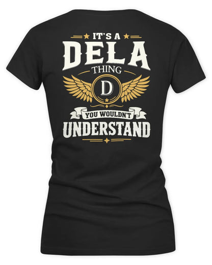 DELA KT06-M008 It’s a [NAME] Thing – You Wouldn’t Understand | Personalized Vintage T-Shirt - Women's V-Neck T-Shirt - Black