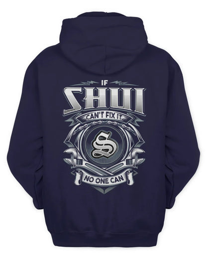 SHUI AP81-K4-626 - Personalized Ahmed Quote Apparel “If Ahmed Can't Fix It, No One Can” - Unisex Hoodie - Navy
