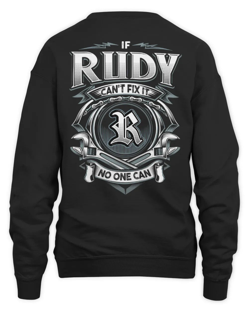 RUDY AP81-K4-626 - Personalized Ahmed Quote Apparel “If Ahmed Can't Fix It, No One Can” - Unisex Sweatshirt - Black