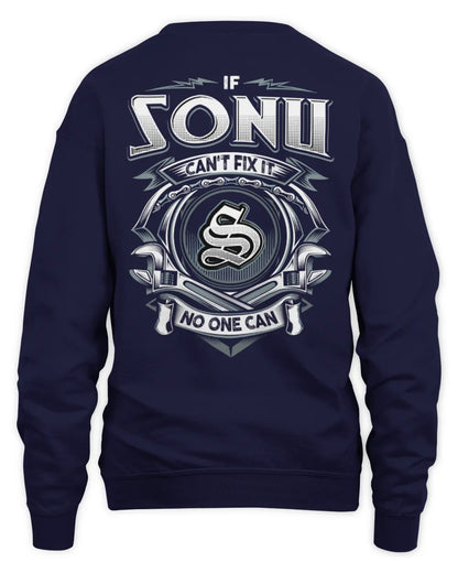 SONU AP81-K4-626 - Personalized Ahmed Quote Apparel “If Ahmed Can't Fix It, No One Can” - Unisex Sweatshirt - Navy