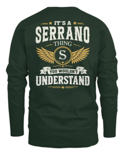 SERRANO KT06-M008 It’s a [NAME] Thing – You Wouldn’t Understand | Personalized Vintage T-Shirt - Men's Long Sleeved T-Shirt - Forest Green