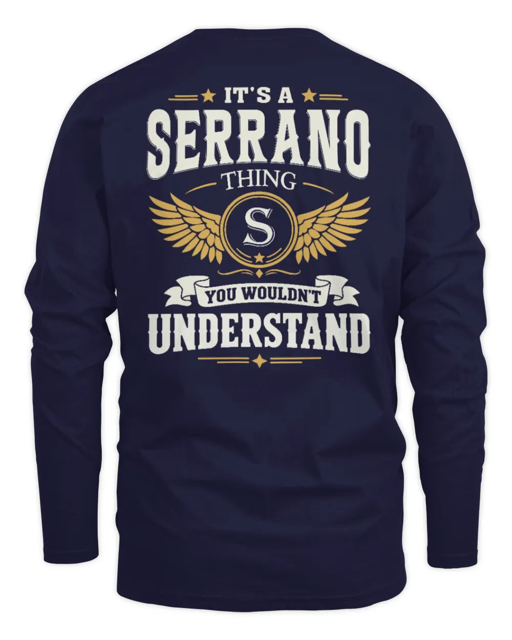 SERRANO KT06-M008 It’s a [NAME] Thing – You Wouldn’t Understand | Personalized Vintage T-Shirt - Men's Long Sleeved T-Shirt - Navy