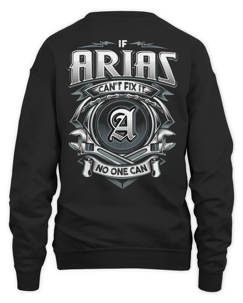 ARIAS AP81-K4-626 - Personalized Ahmed Quote Apparel “If Ahmed Can't Fix It, No One Can” - Unisex Sweatshirt - Black