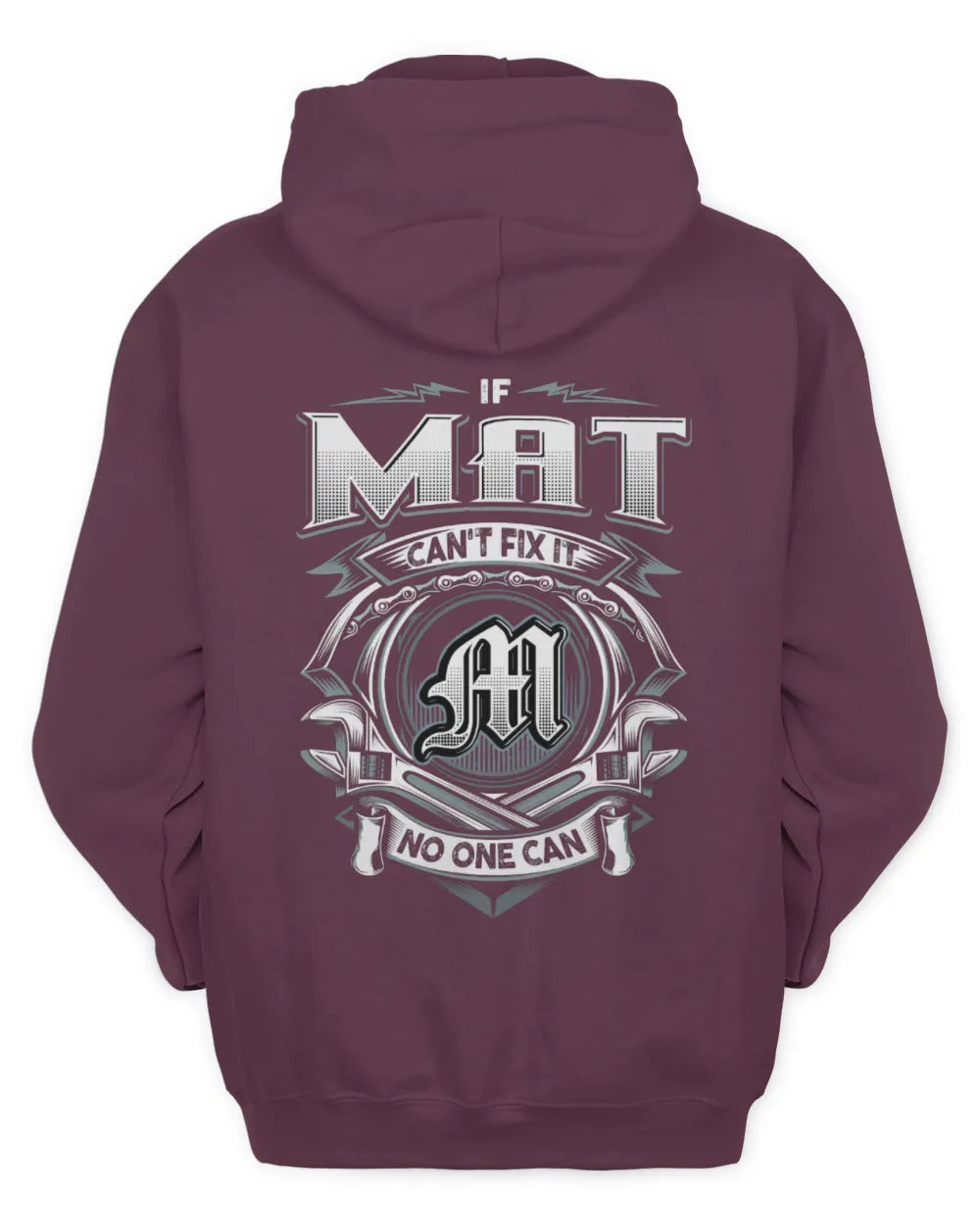 MAT AP81-K4-626 - Personalized Ahmed Quote Apparel “If Ahmed Can't Fix It, No One Can” - Unisex Hoodie - Maroon