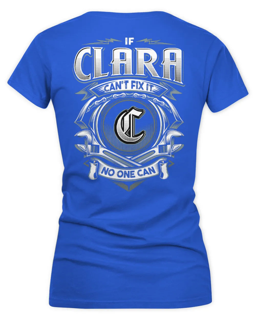 CLARA AP81-K4-626 - Personalized Ahmed Quote Apparel “If Ahmed Can't Fix It, No One Can” - Women's V-Neck T-Shirt - Royal