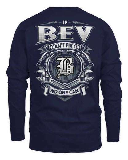 BEV AP81-K4-626 - Personalized Ahmed Quote Apparel “If Ahmed Can't Fix It, No One Can” - Men's Long Sleeved T-Shirt - Navy