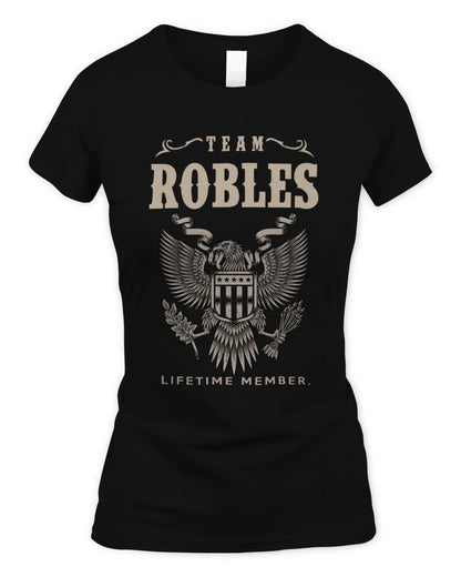 ROBLES TP06-K82 – Personalized Classic Style Apparel “Team NAME Lifetime Member” - Women's Standard T-Shirt - Black
