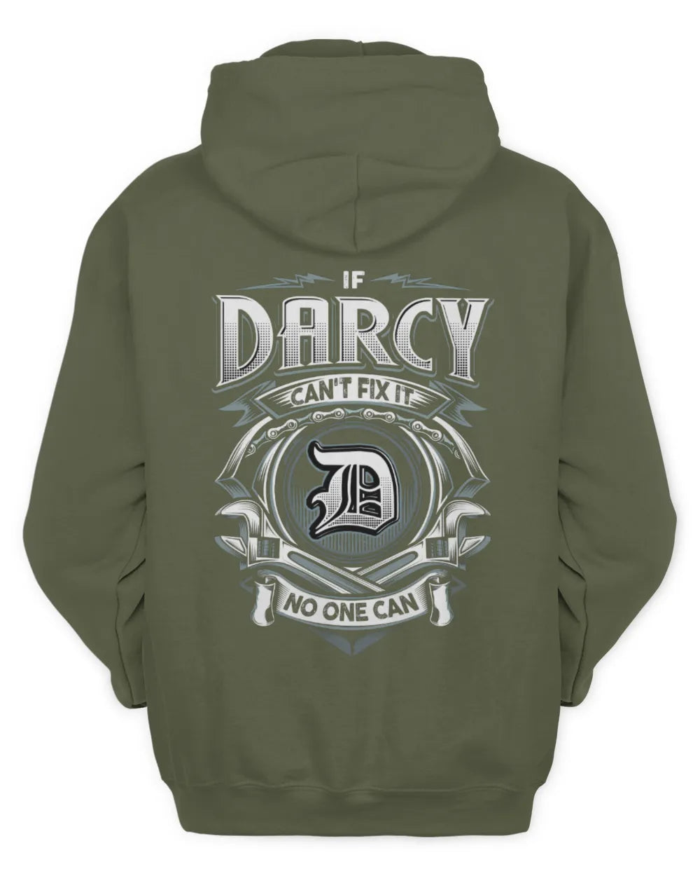 DARCY AP81-K4-626 - Personalized Ahmed Quote Apparel “If Ahmed Can't Fix It, No One Can” - Unisex Hoodie - Military Green