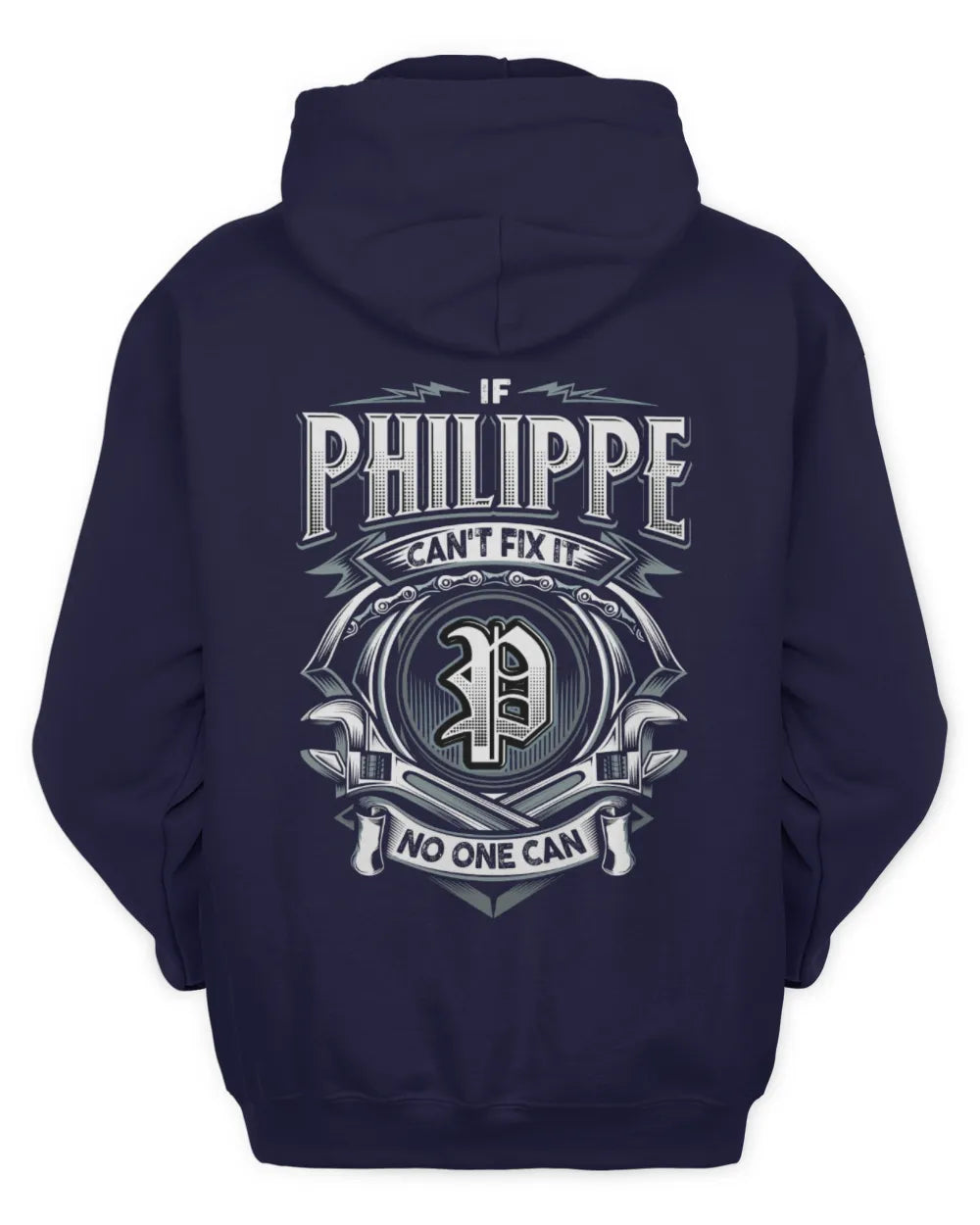 PHILIPPE AP81-K4-626 - Personalized Ahmed Quote Apparel “If Ahmed Can't Fix It, No One Can” - Unisex Hoodie - Navy