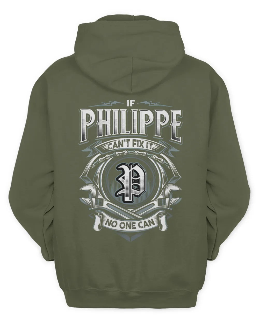 PHILIPPE AP81-K4-626 - Personalized Ahmed Quote Apparel “If Ahmed Can't Fix It, No One Can” - Unisex Hoodie - Military Green