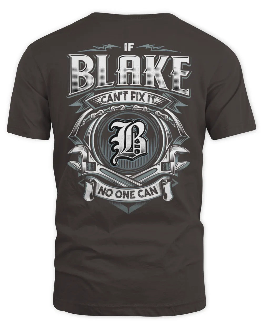 BLAKE AP81-K4-626 - Personalized Ahmed Quote Apparel “If Ahmed Can't Fix It, No One Can” - Unisex Standard T-Shirt - Dark Chocolate