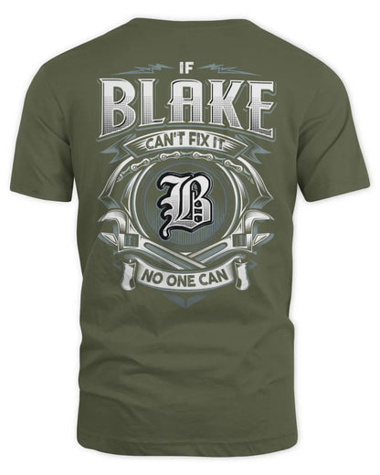 BLAKE AP81-K4-626 - Personalized Ahmed Quote Apparel “If Ahmed Can't Fix It, No One Can” - Unisex Standard T-Shirt - Military Green