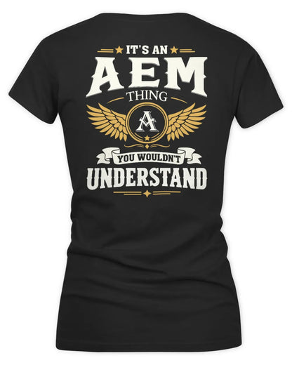 AEM KT06-M008 It’s a [NAME] Thing – You Wouldn’t Understand | Personalized Vintage T-Shirt - Women's V-Neck T-Shirt - Black