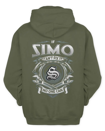SIMO AP81-K4-626 - Personalized Ahmed Quote Apparel “If Ahmed Can't Fix It, No One Can” - Unisex Hoodie - Military Green