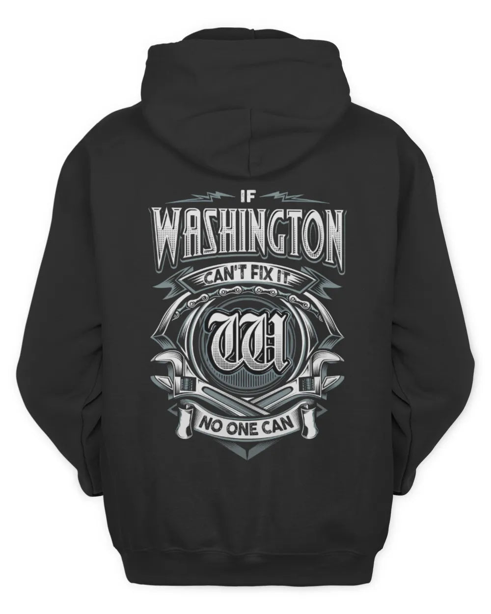 WASHINGTON AP81-K4-626 - Personalized Ahmed Quote Apparel “If Ahmed Can't Fix It, No One Can” - Unisex Hoodie - Black