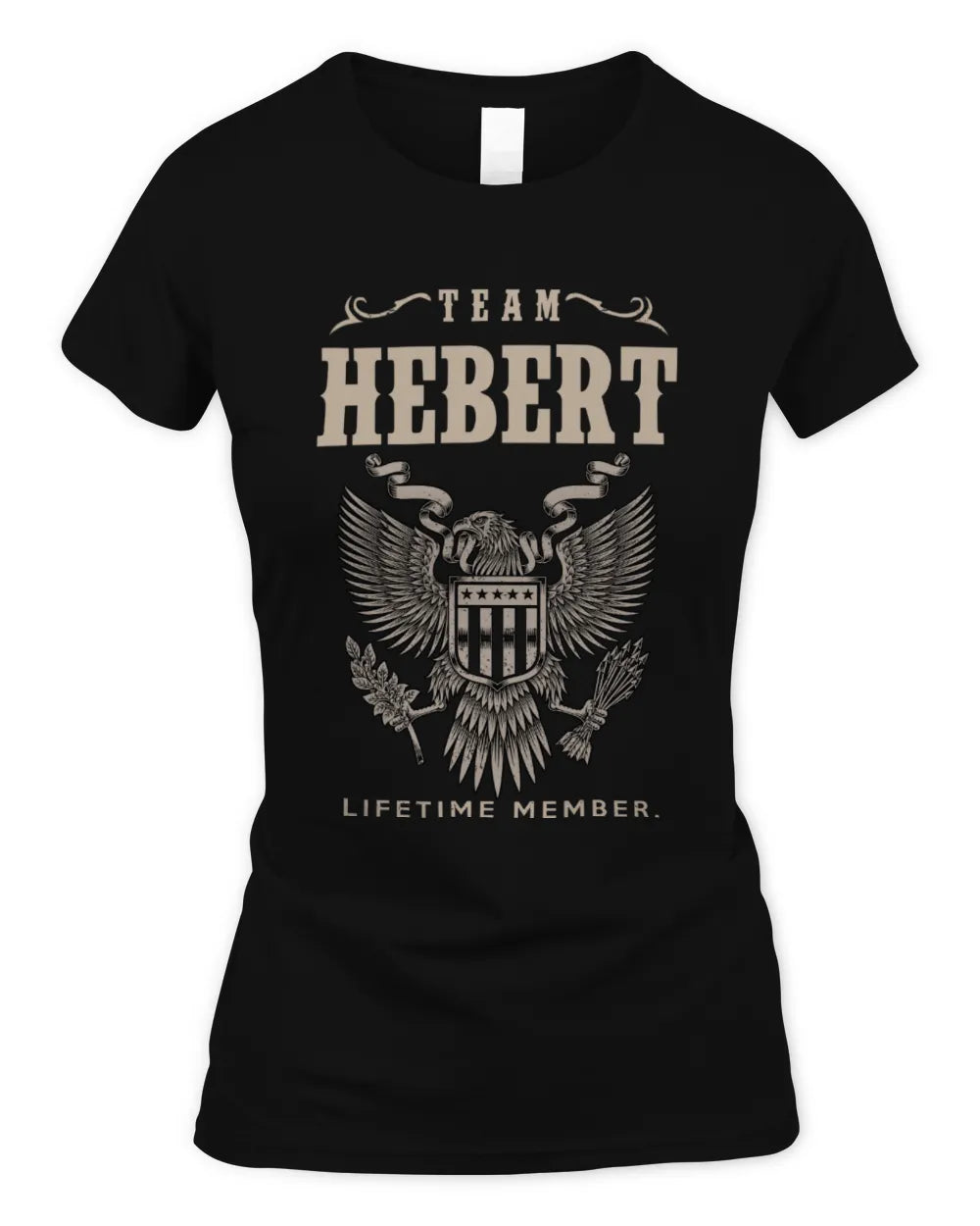 HEBERT TP06-K82 – Personalized Classic Style Apparel “Team NAME Lifetime Member” - Women's Standard T-Shirt - Black