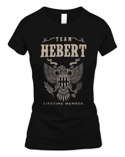 HEBERT TP06-K82 – Personalized Classic Style Apparel “Team NAME Lifetime Member” - Women's Standard T-Shirt - Black