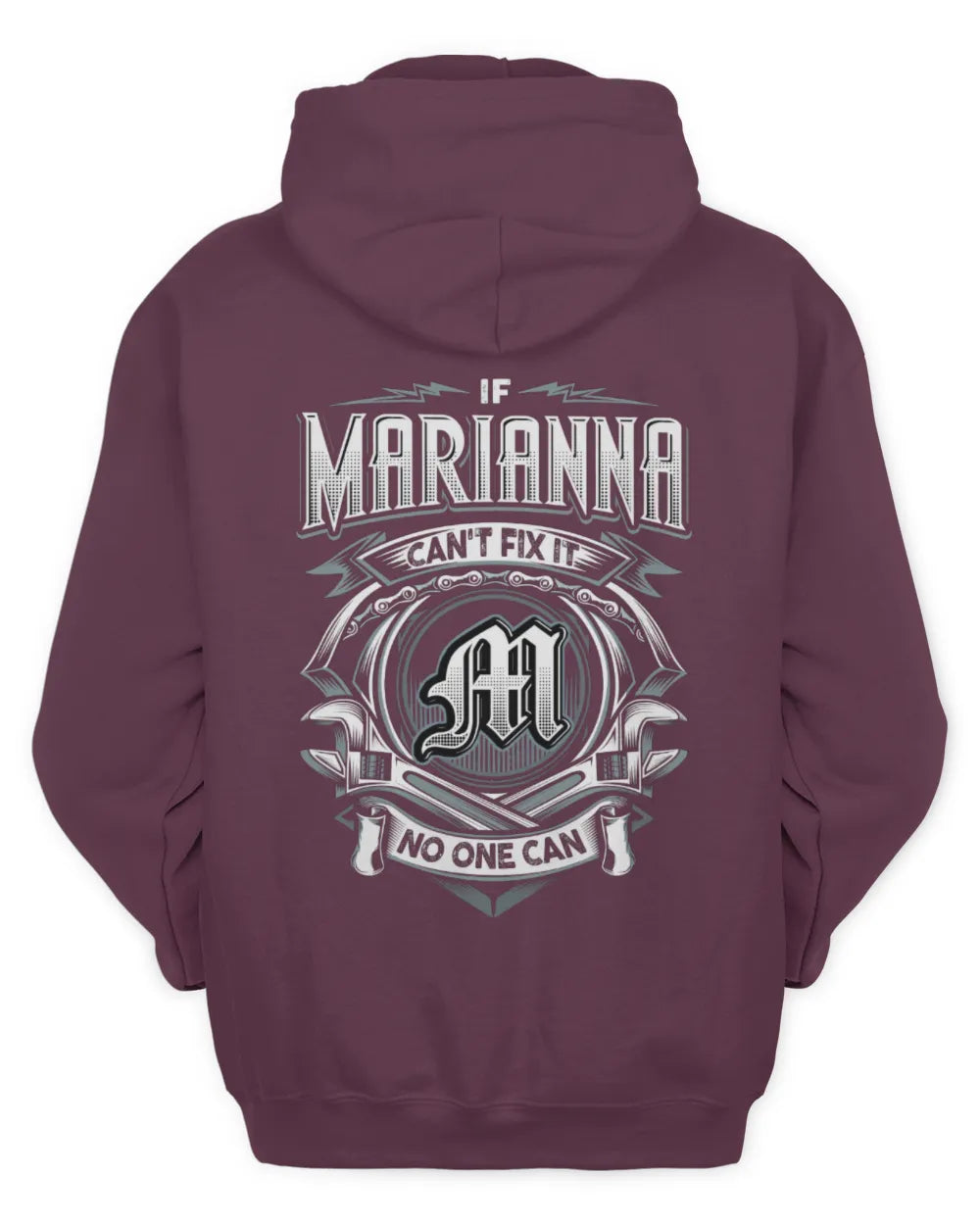 MARIANNA AP81-K4-626 - Personalized Ahmed Quote Apparel “If Ahmed Can't Fix It, No One Can” - Unisex Hoodie - Maroon