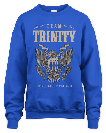 TRINITY TP06-K82 – Personalized Classic Style Apparel “Team NAME Lifetime Member” - Unisex Sweatshirt - Royal