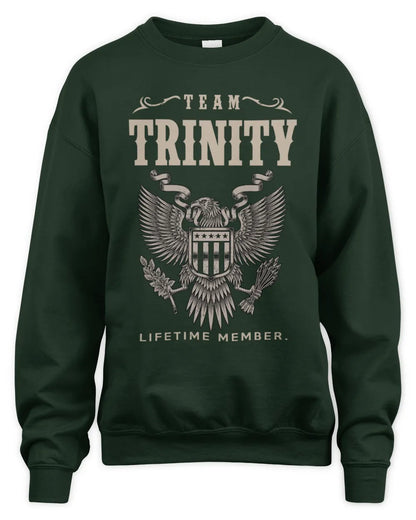 TRINITY TP06-K82 – Personalized Classic Style Apparel “Team NAME Lifetime Member” - Unisex Sweatshirt - Forest Green
