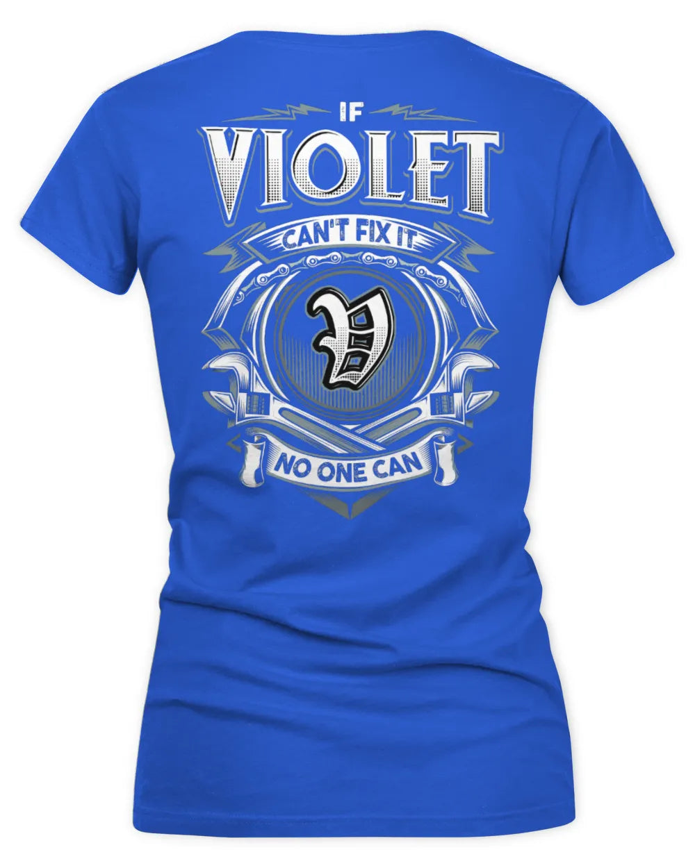 VIOLET AP81-K4-626 - Personalized Ahmed Quote Apparel “If Ahmed Can't Fix It, No One Can” - Women's V-Neck T-Shirt - Royal