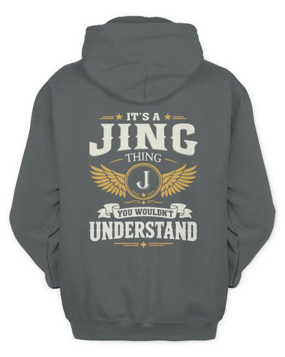 JING KT06-M008 It’s a [NAME] Thing – You Wouldn’t Understand | Personalized Vintage T-Shirt - Unisex Hoodie - Charcoal
