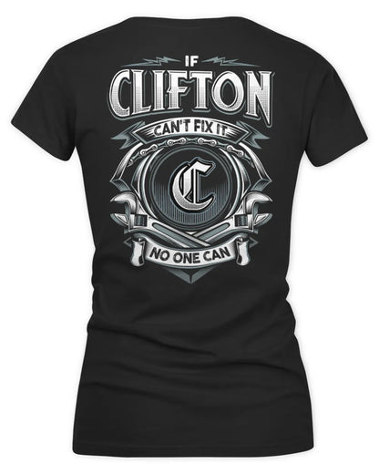 CLIFTON AP81-K4-626 - Personalized Ahmed Quote Apparel “If Ahmed Can't Fix It, No One Can” - Women's V-Neck T-Shirt - Black