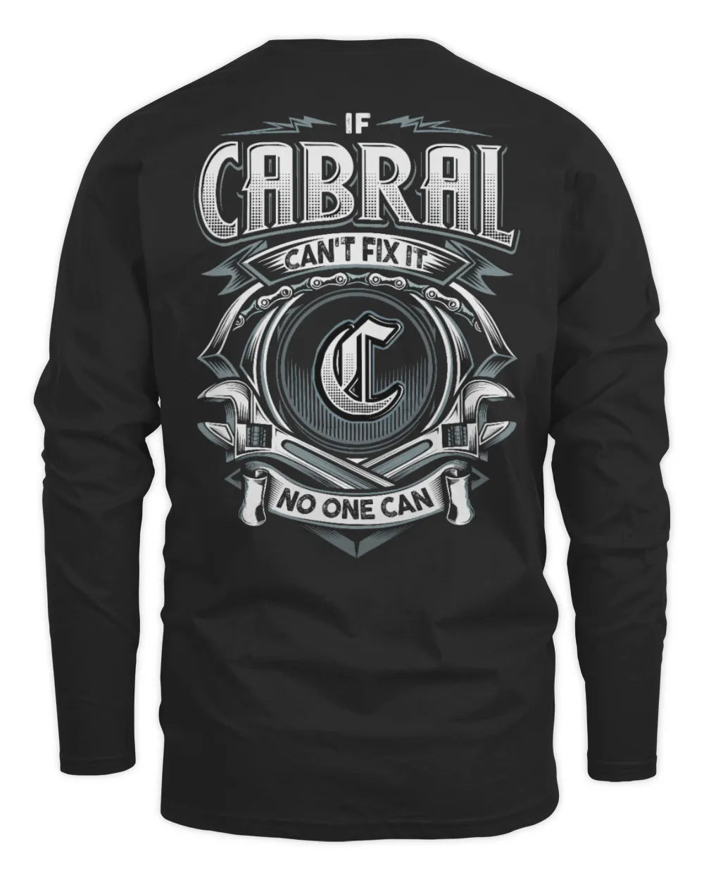 CABRAL AP81-K4-626 - Personalized Ahmed Quote Apparel “If Ahmed Can't Fix It, No One Can” - Men's Long Sleeved T-Shirt - Black