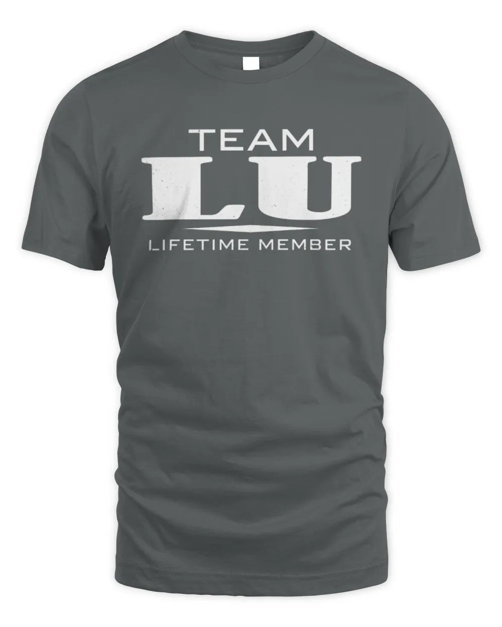 LU BL62-K4-128 - Personalized “Team NAME Lifetime Member” - Unisex Standard T-Shirt - Charcoal