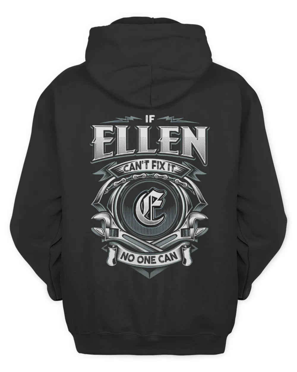 ELLEN AP81-K4-626 - Personalized Ahmed Quote Apparel “If Ahmed Can't Fix It, No One Can” - Unisex Hoodie - Black