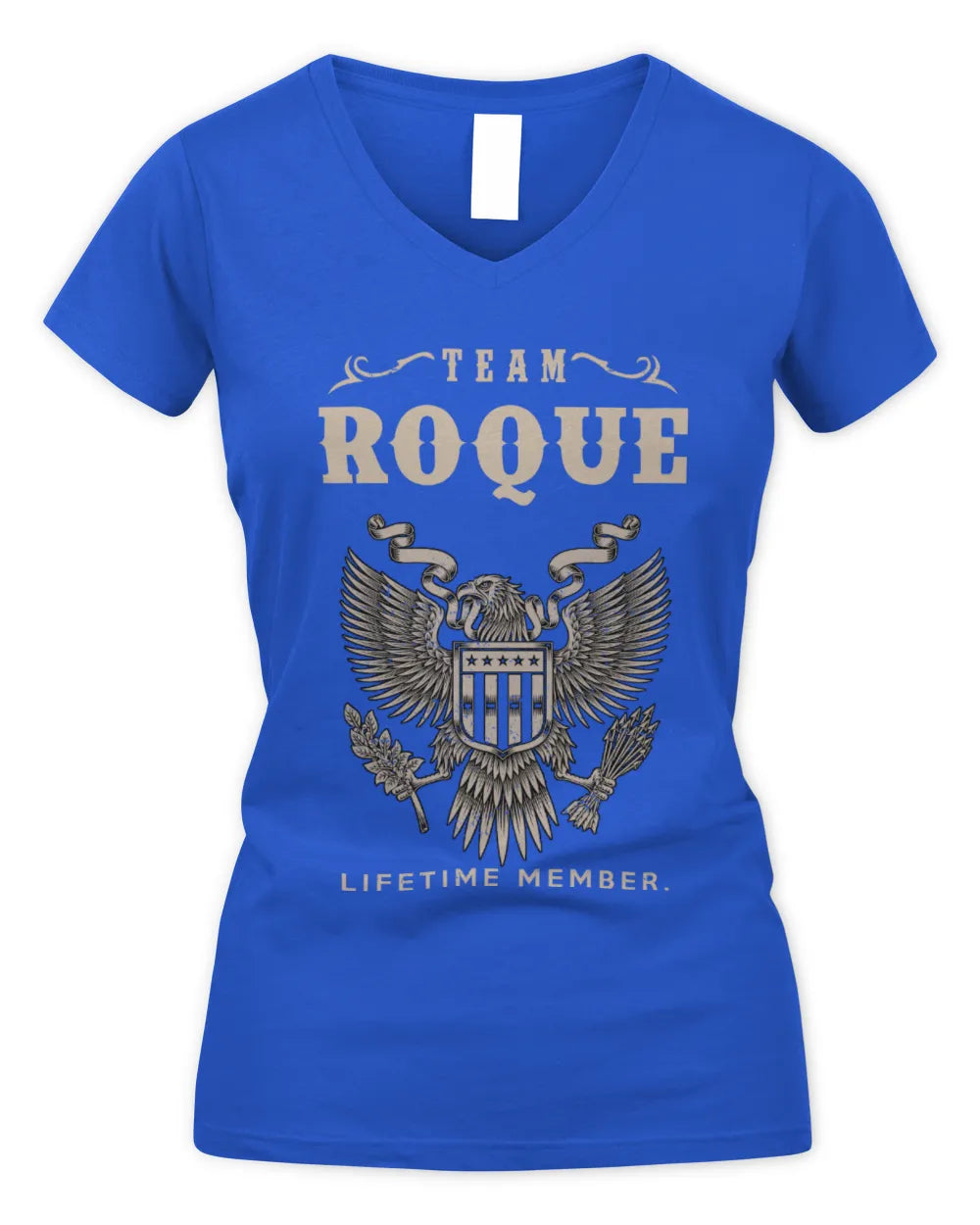ROQUE TP06-K82 – Personalized Classic Style Apparel “Team NAME Lifetime Member” - Women's V-Neck T-Shirt - Royal