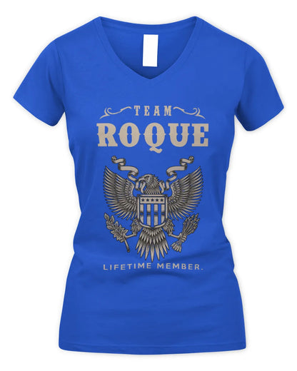 ROQUE TP06-K82 – Personalized Classic Style Apparel “Team NAME Lifetime Member” - Women's V-Neck T-Shirt - Royal