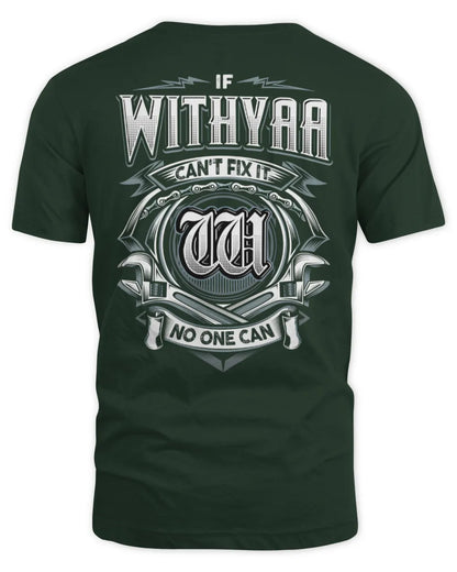 WITHYAA AP81-K4-626 - Personalized Ahmed Quote Apparel “If Ahmed Can't Fix It, No One Can” - Unisex Standard T-Shirt - Forest Green