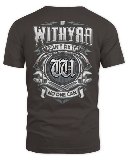 WITHYAA AP81-K4-626 - Personalized Ahmed Quote Apparel “If Ahmed Can't Fix It, No One Can” - Unisex Standard T-Shirt - Dark Chocolate