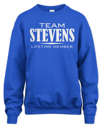 STEVENS BL62-K4-128 - Personalized “Team NAME Lifetime Member” - Unisex Sweatshirt - Royal