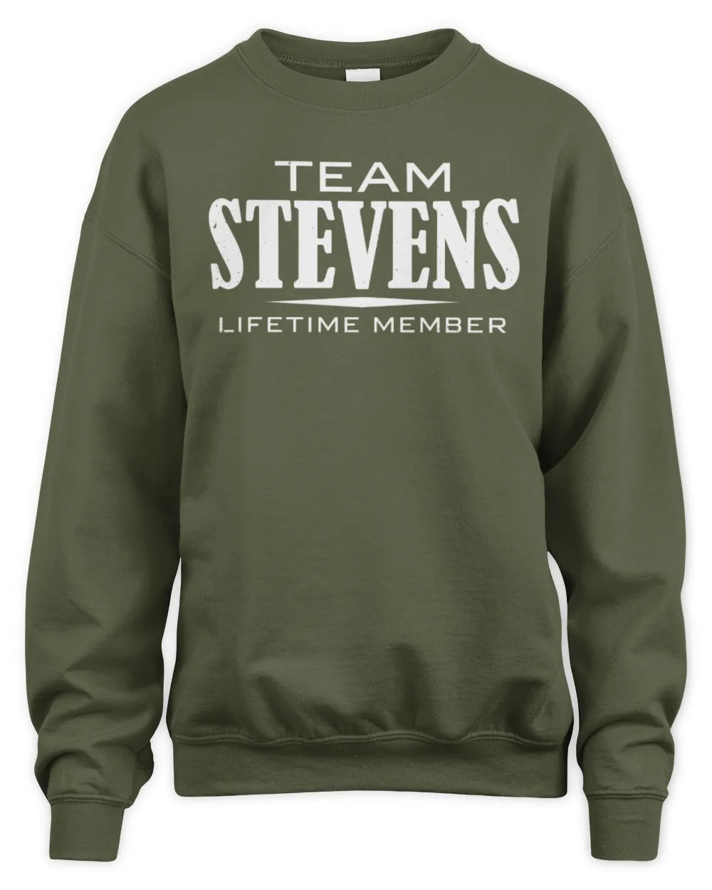 STEVENS BL62-K4-128 - Personalized “Team NAME Lifetime Member” - Unisex Sweatshirt - Military Green