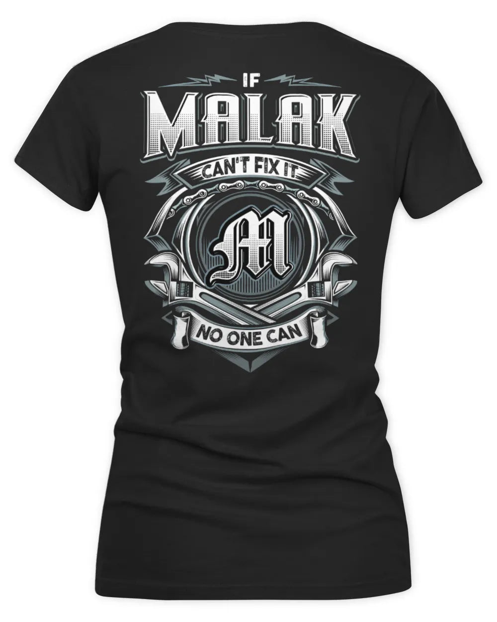 MALAK AP81-K4-626 - Personalized Ahmed Quote Apparel “If Ahmed Can't Fix It, No One Can” - Women's V-Neck T-Shirt - Black