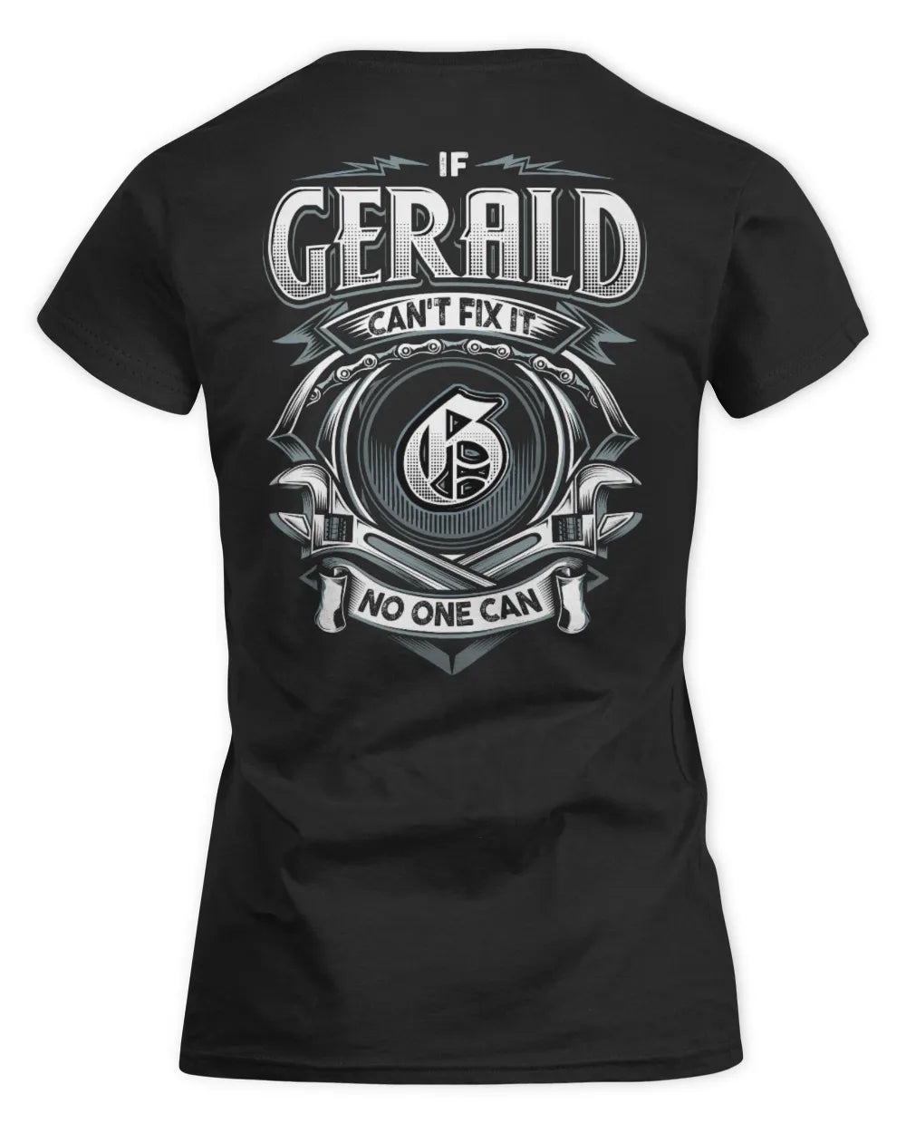 GERALD AP81-K4-626 - Personalized Ahmed Quote Apparel “If Ahmed Can't Fix It, No One Can” - Women's Standard T-Shirt - Black