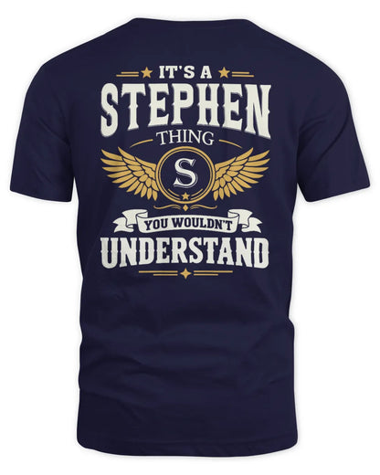 STEPHEN KT06-M008 It’s a [NAME] Thing – You Wouldn’t Understand | Personalized Vintage T-Shirt - Unisex Standard T-Shirt - Navy