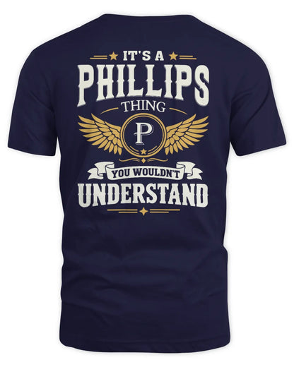 PHILLIPS KT06-M008 It’s a [NAME] Thing – You Wouldn’t Understand | Personalized Vintage T-Shirt - Unisex Standard T-Shirt - Navy