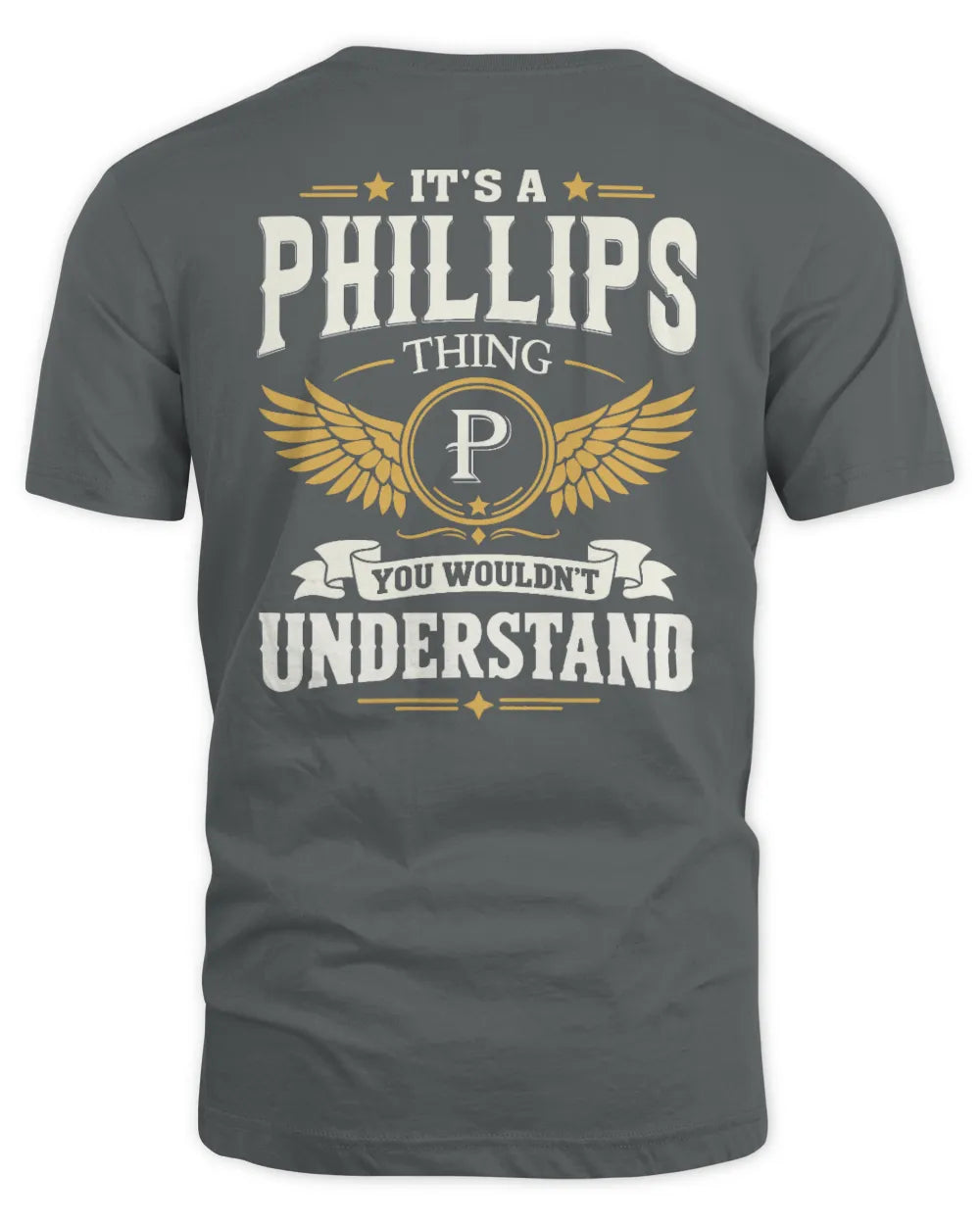 PHILLIPS KT06-M008 It’s a [NAME] Thing – You Wouldn’t Understand | Personalized Vintage T-Shirt - Unisex Standard T-Shirt - Charcoal