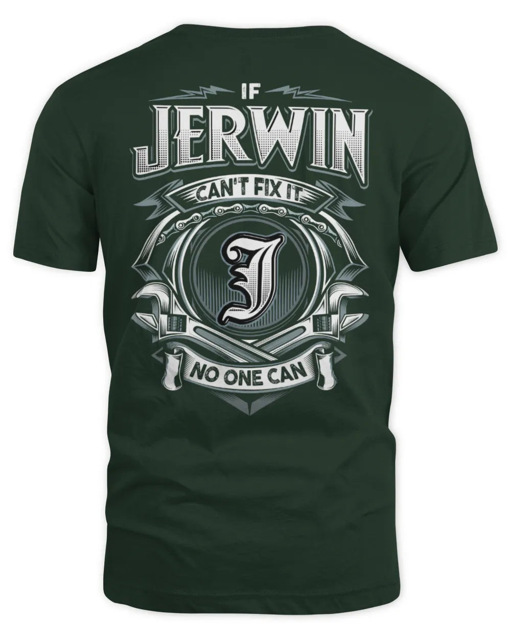 JERWIN AP81-K4-626 - Personalized Ahmed Quote Apparel “If Ahmed Can't Fix It, No One Can” - Unisex Standard T-Shirt - Forest Green