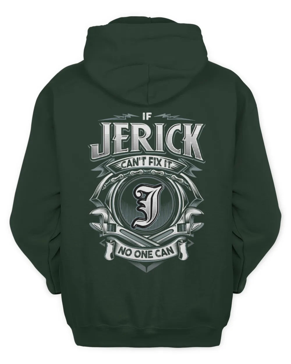 JERICK AP81-K4-626 - Personalized Ahmed Quote Apparel “If Ahmed Can't Fix It, No One Can” - Unisex Hoodie - Forest Green