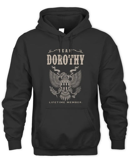 DOROTHY TP06-K82 – Personalized Classic Style Apparel “Team NAME Lifetime Member” - Unisex Hoodie - Black