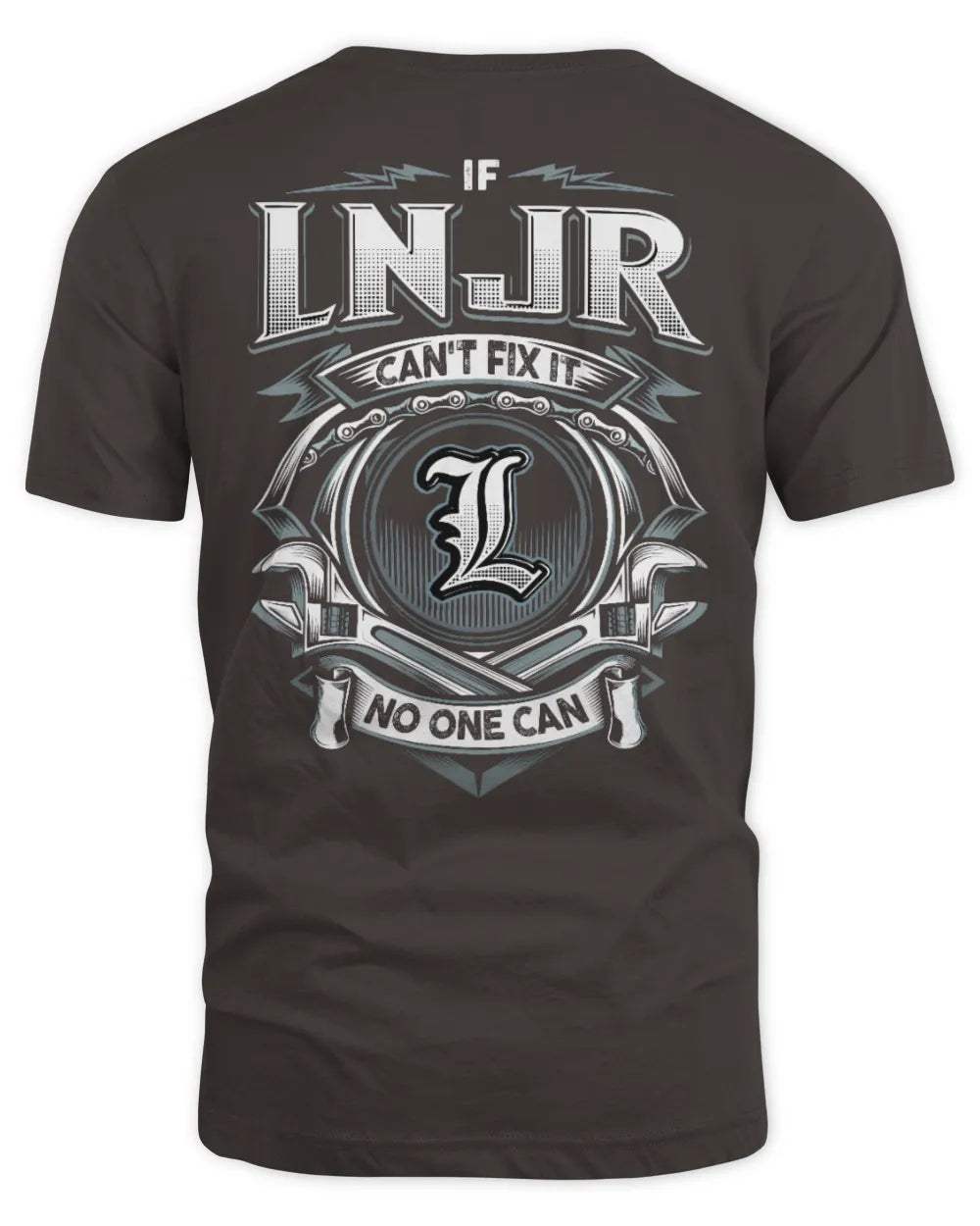 LNJR AP81-K4-626 - Personalized Ahmed Quote Apparel “If Ahmed Can't Fix It, No One Can” - Unisex Standard T-Shirt - Dark Chocolate