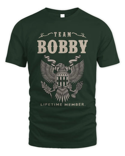 BOBBY TP06-K82 – Personalized Classic Style Apparel “Team NAME Lifetime Member” - Unisex Standard T-Shirt - Forest Green