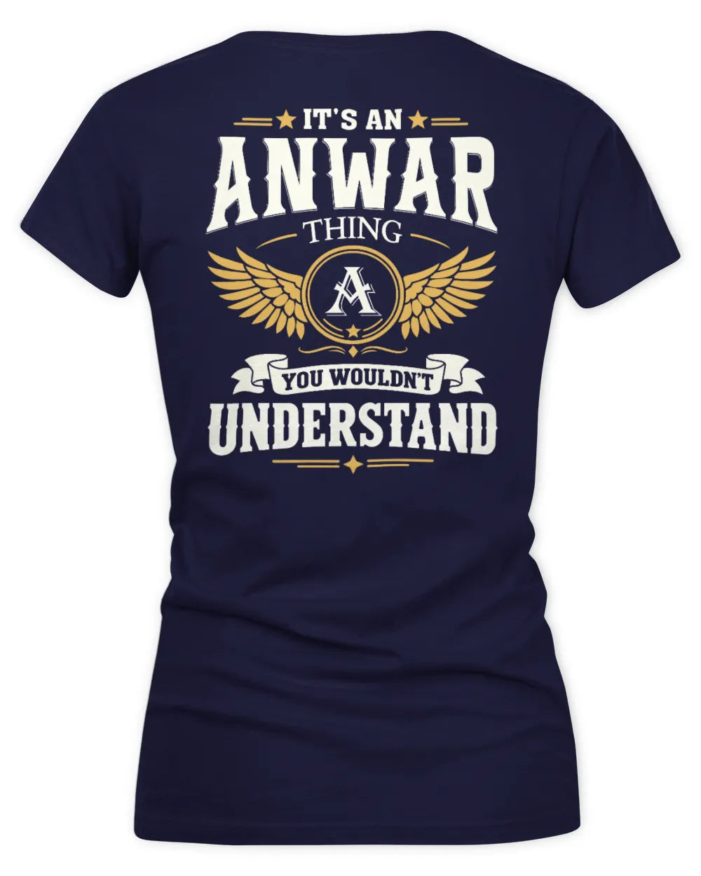 ANWAR KT06-M008 It’s a [NAME] Thing – You Wouldn’t Understand | Personalized Vintage T-Shirt - Women's V-Neck T-Shirt - Navy