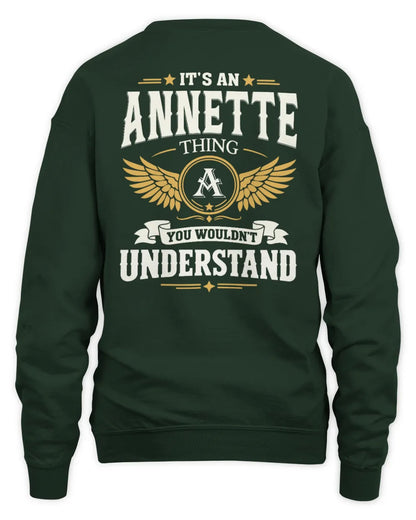 ANNETTE KT06-M008 It’s a [NAME] Thing – You Wouldn’t Understand | Personalized Vintage T-Shirt - Unisex Sweatshirt - Forest Green