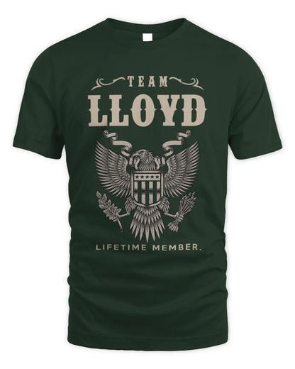 LLOYD TP06-K82 – Personalized Classic Style Apparel “Team NAME Lifetime Member” - Unisex Standard T-Shirt - Forest Green