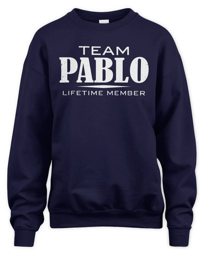 PABLO BL62-K4-128 - Personalized “Team NAME Lifetime Member” - Unisex Sweatshirt - Navy